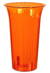 Medium Plastic Flared Cylinder Color Theme Party Reusable Table Snack and Dessert Serveware and Dishware, Orange, 40 oz..
